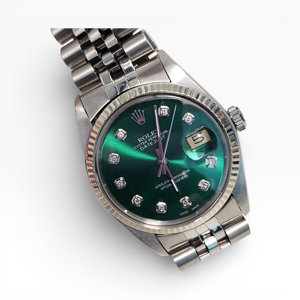 Rolex Mens Datejust 36mm White Gold Bezel 16014 Mens Watch