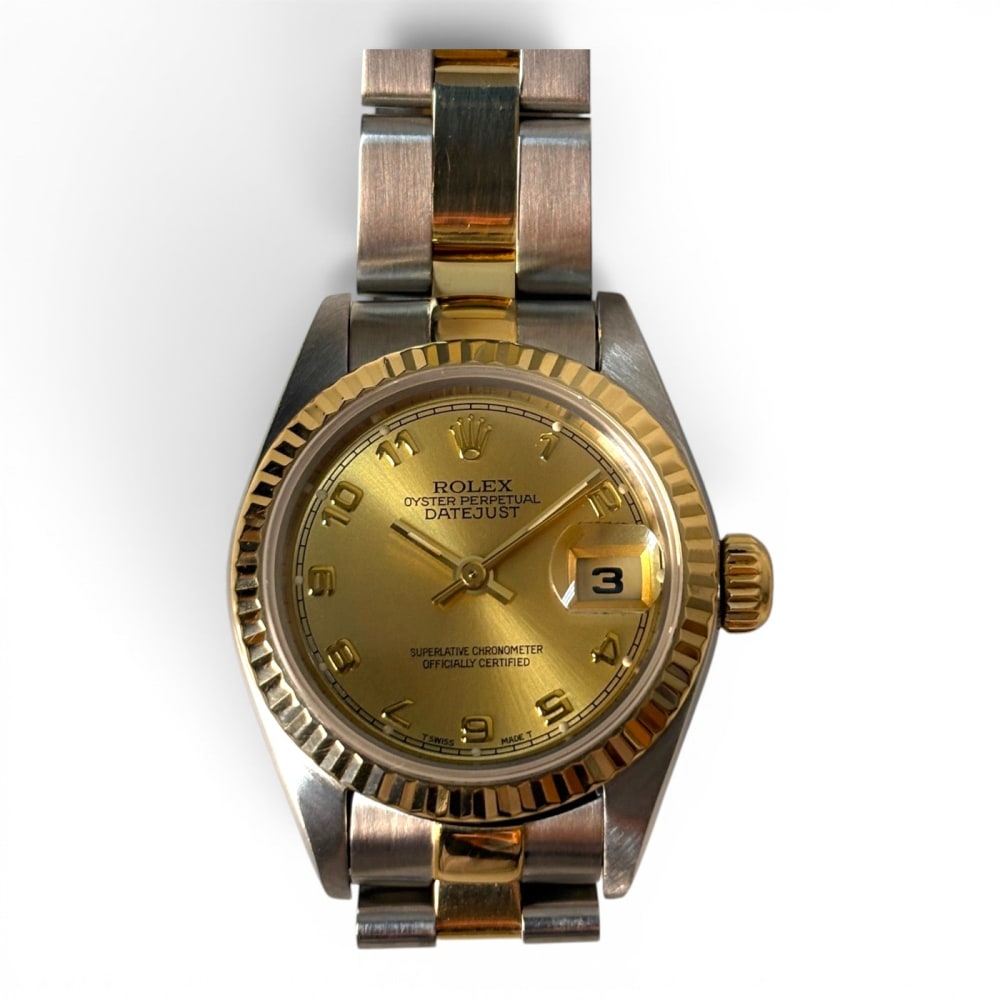 Full Set 1994 Rolex Lady Datejust 26 mm Steel 18K Yellow Gold