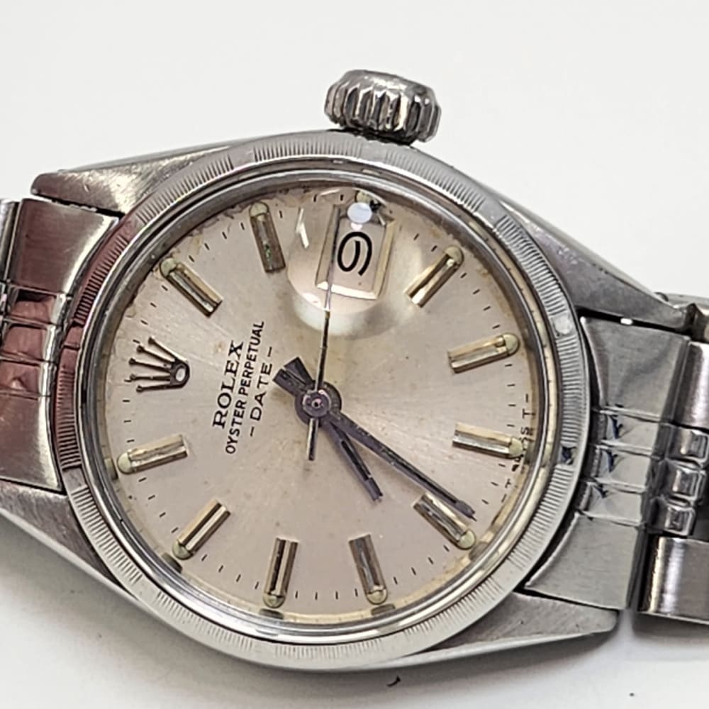 Rolex Oyster Perpetual Ladies Date Stainless Steel 6519 Ladies Watch