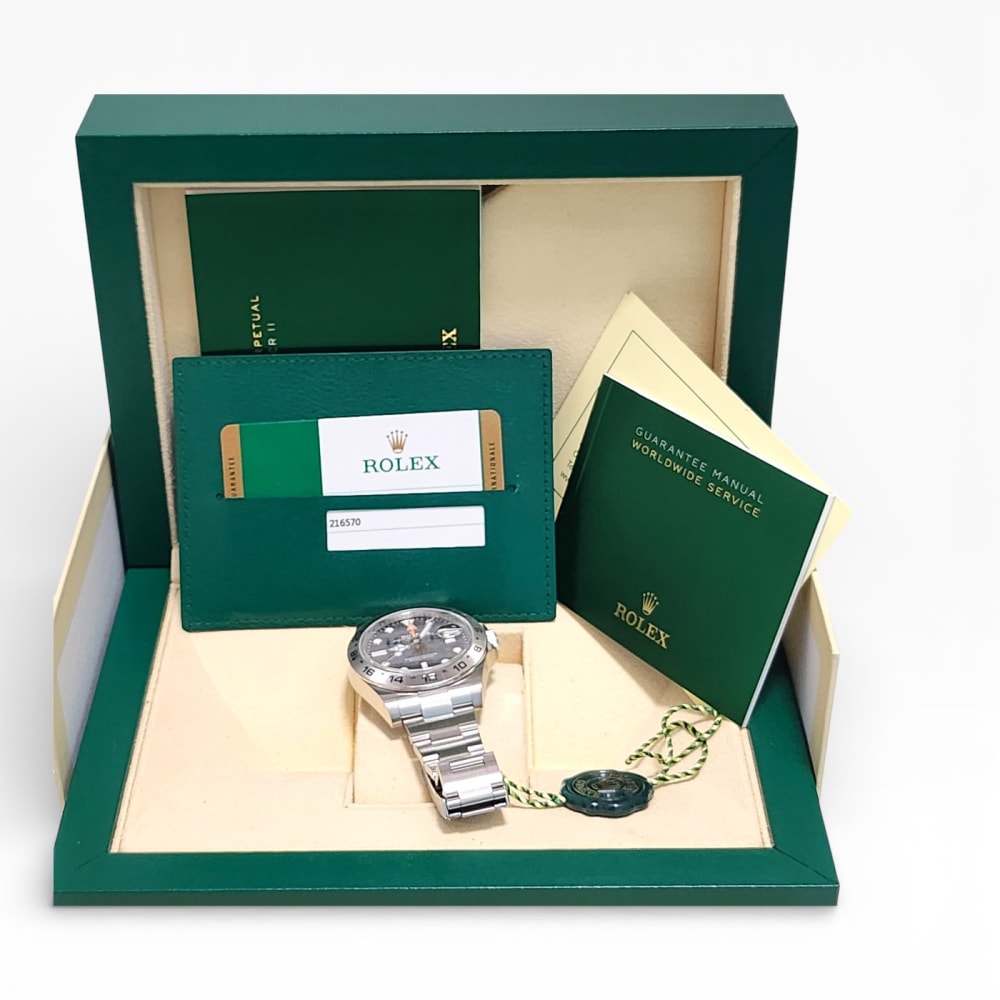 Rolex Explorer II Black Dial Stainless Steel 42 mm WITH SOME STICKERS ...