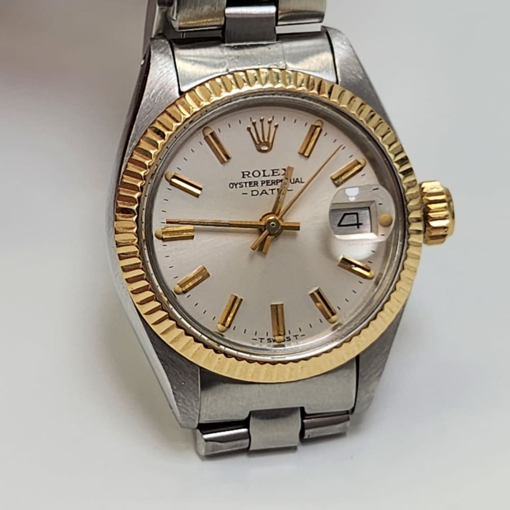 Rolex Oyster Perpetual Ladies Date Stainless Steel & Gold 6919 Ladies Watch