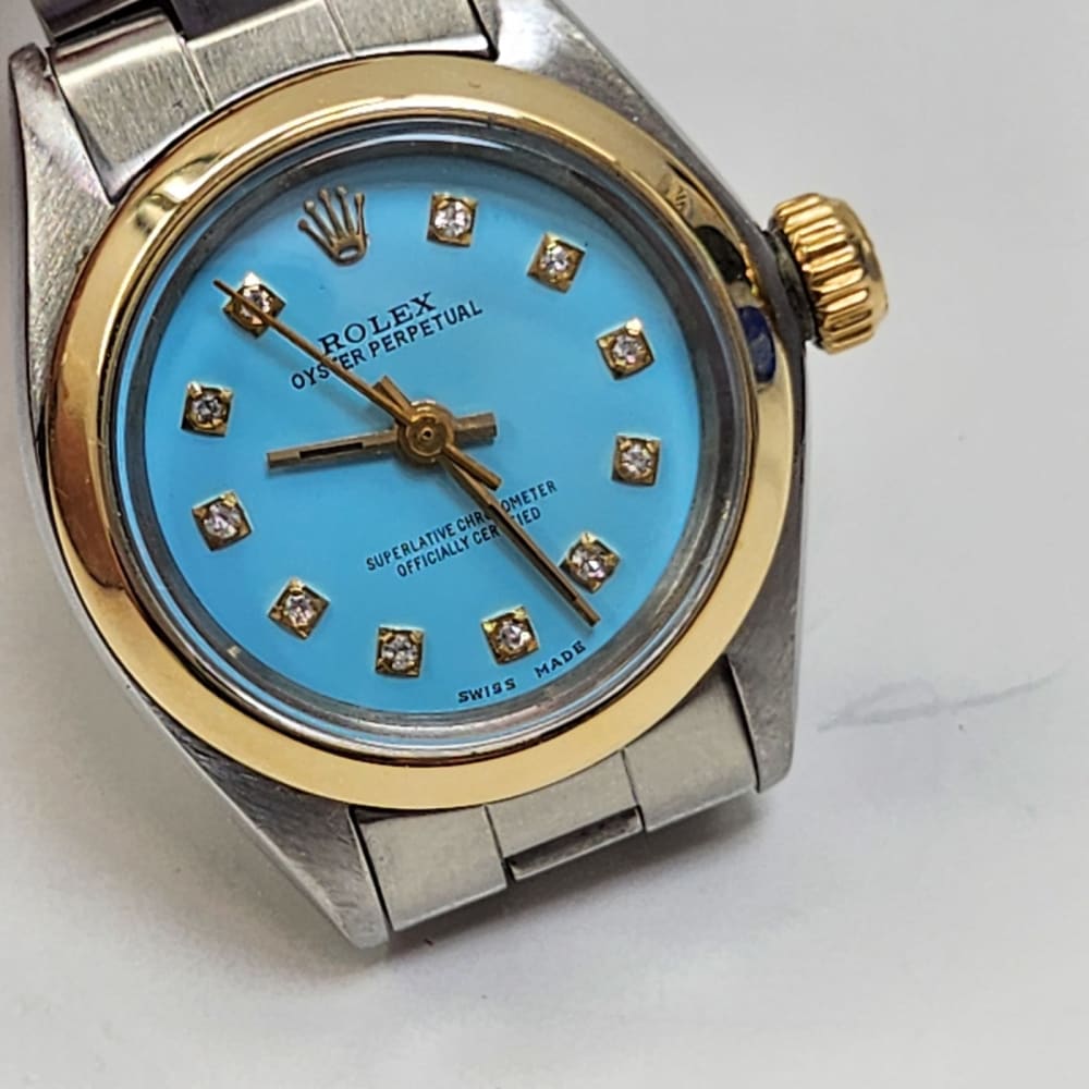 Rolex Oyster Perpetual Ladies No Date Stainless Steel & Gold 6718 ...