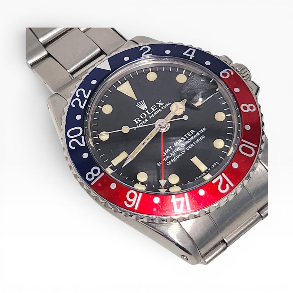 Rolex GMT Master Stainless Steel 1675 Mens Watch