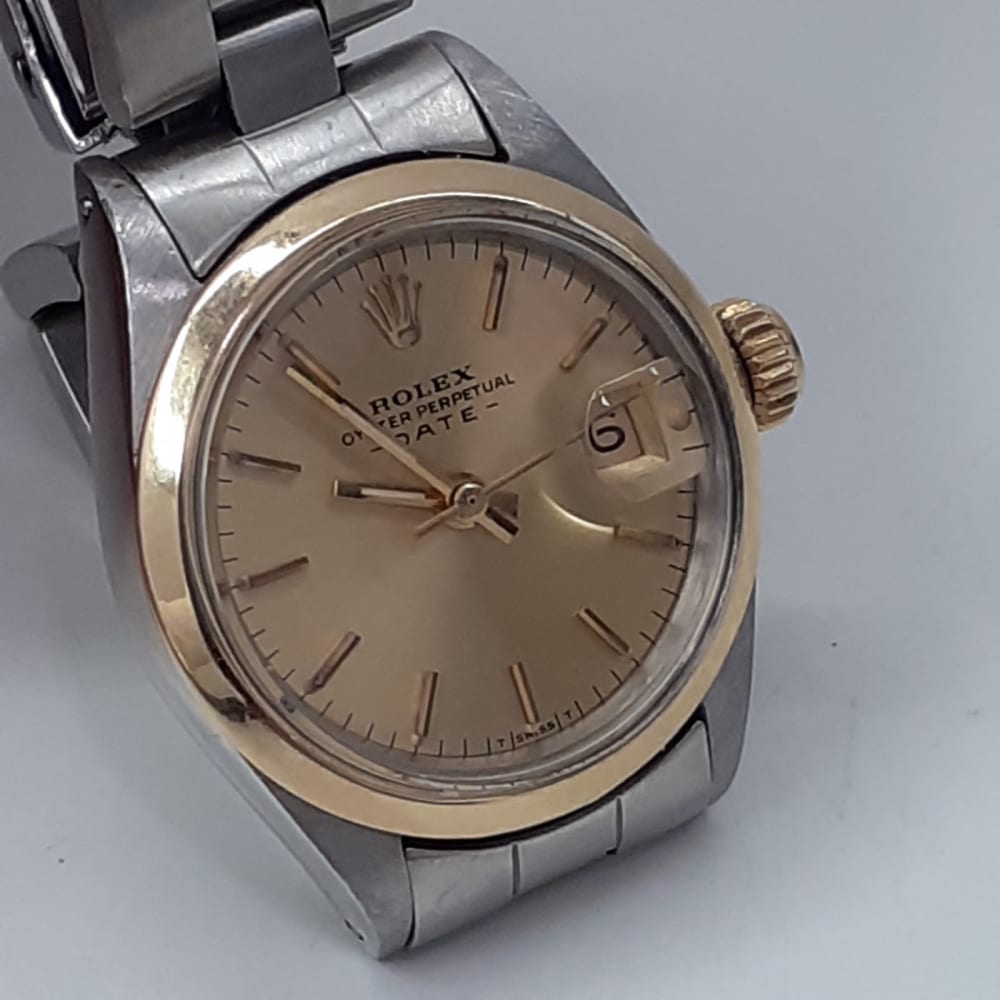 Rolex Oyster Perpetual Ladies Date Stainless Steel & Gold 6916 Ladies Watch