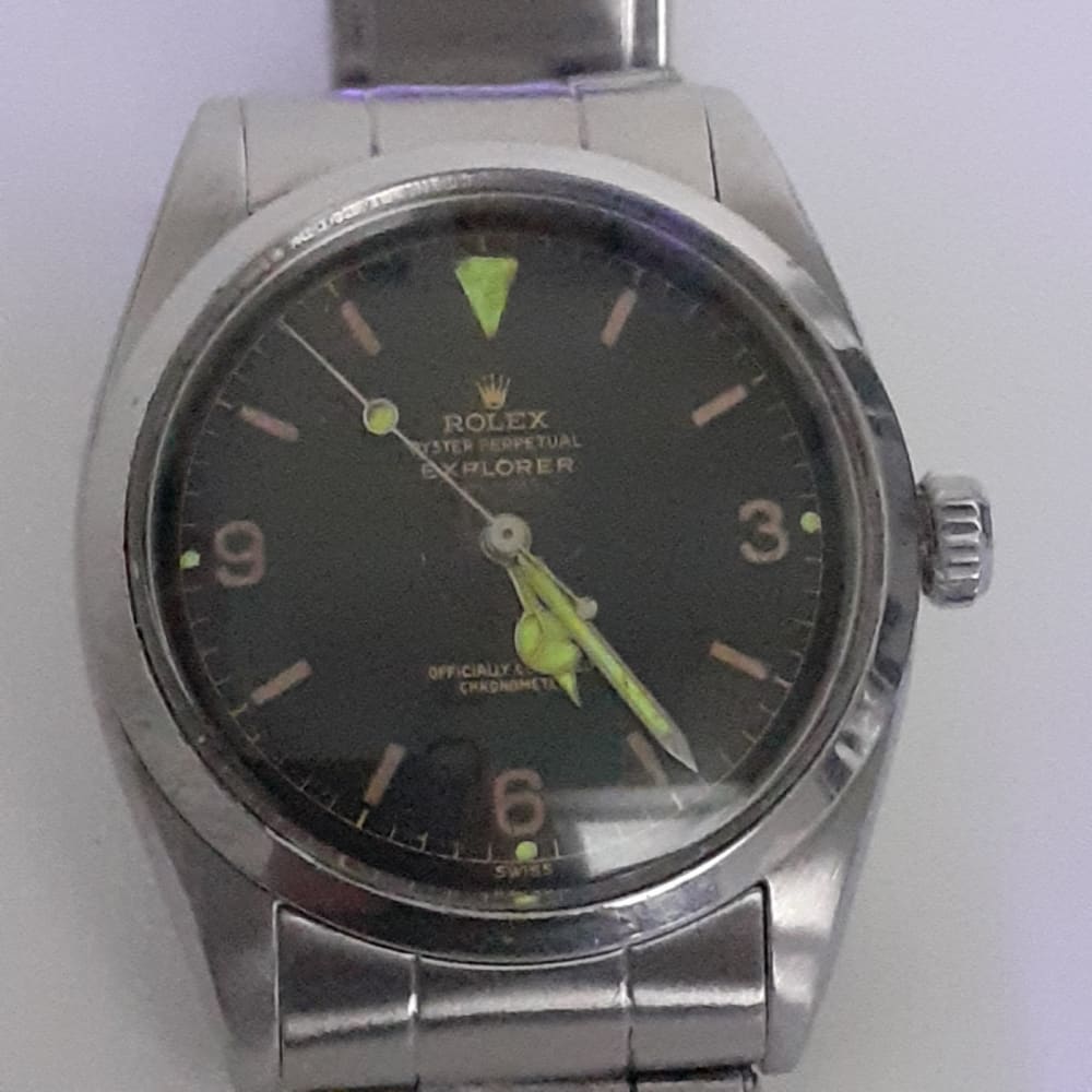 Rolex Explorer Stainless Steel 6610 Mens Watch